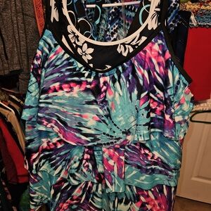 #475- Maxine of Hollywood Vibrant Multicolor Swimwear